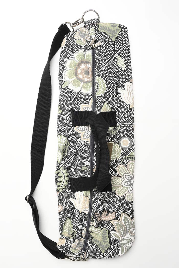Yoga Mat Bag Adjustable Sustainable I Bharat | Black Polka