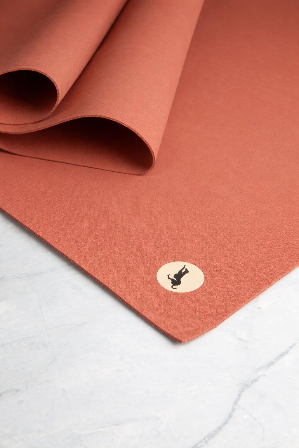 Kochi Mat in Terracotta - natural rubber and cotton travel yoga mat, PVC-free and made in India