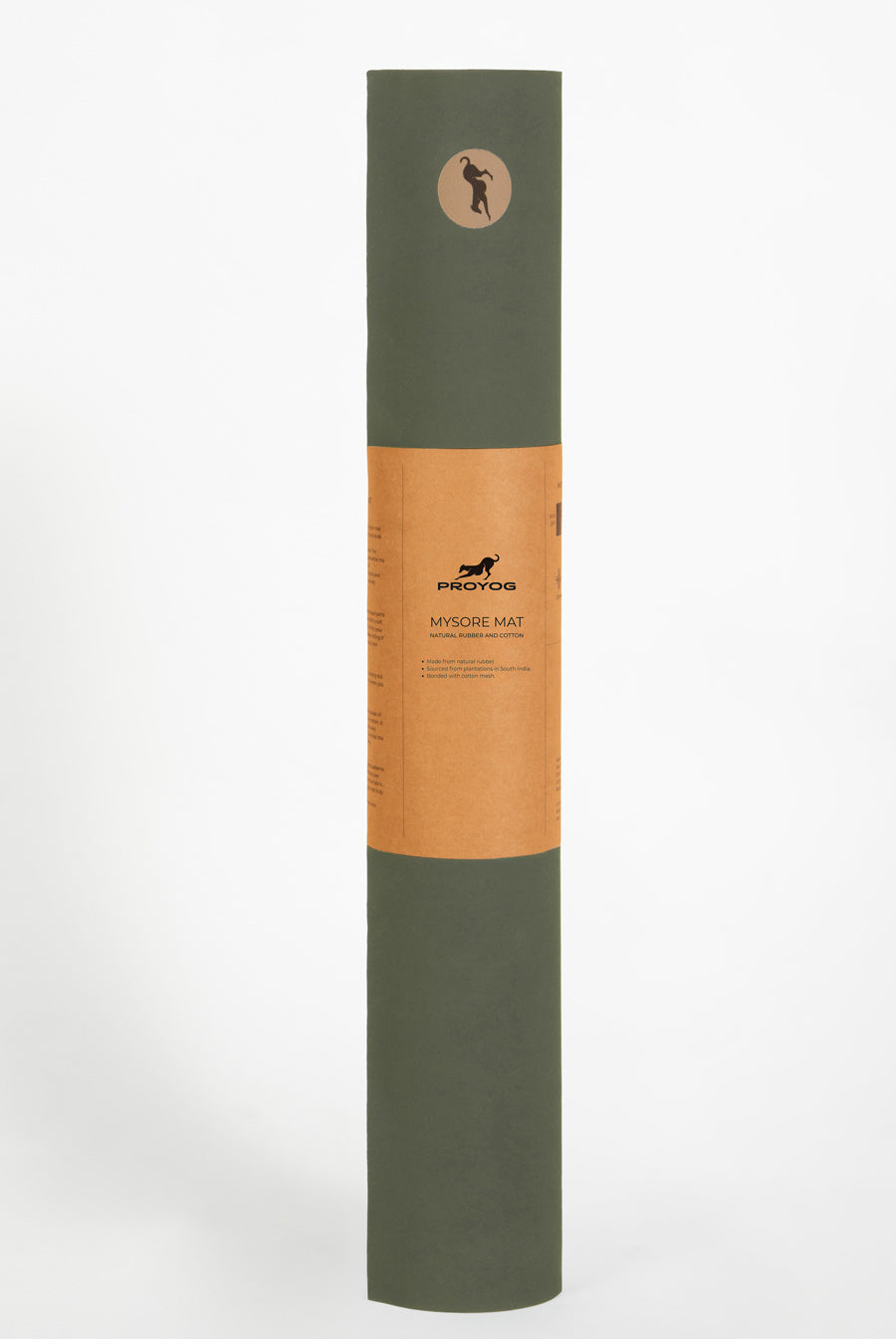 Mysore Mat laid flat, a premium natural rubber yoga mat made in India