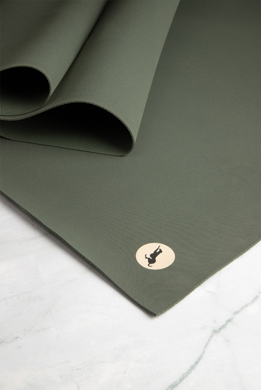 Mysore Mat in Olive - 100% natural rubber yoga mat, PVC-free and toxin-free