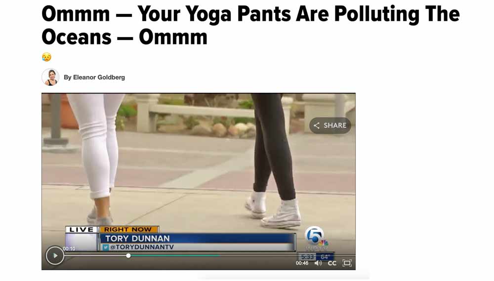 Your Yoga Pants Are Polluting The Oceans — Ommm