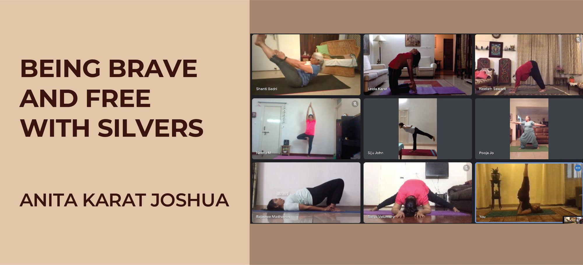Being brave and free with senior citizen yoga