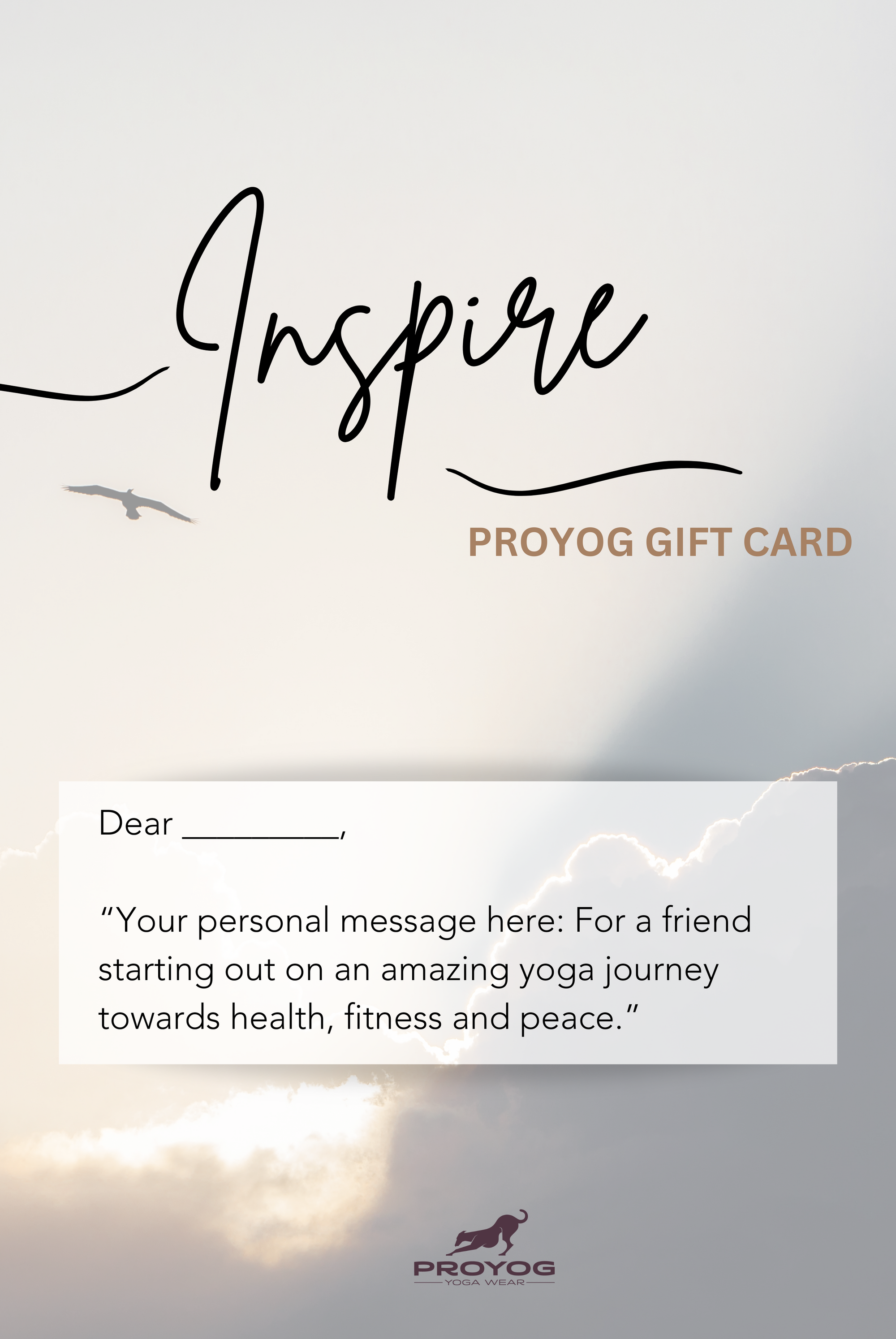 Gift card for a newbie yogi