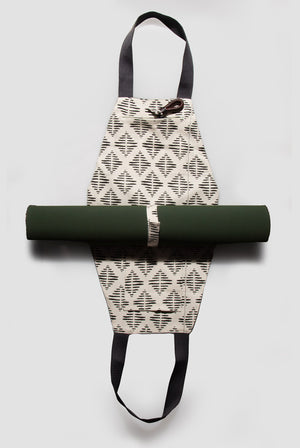 Yoga Mat Holder in Basil with Kochi Yoga Mat