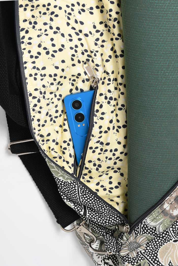 Yoga Mat Bag Adjustable Sustainable I Bharat | Black Polka