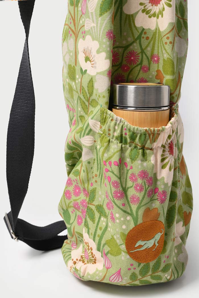 Yoga Mat Bag Adjustable Sustainable I Bharat | Olive Floral