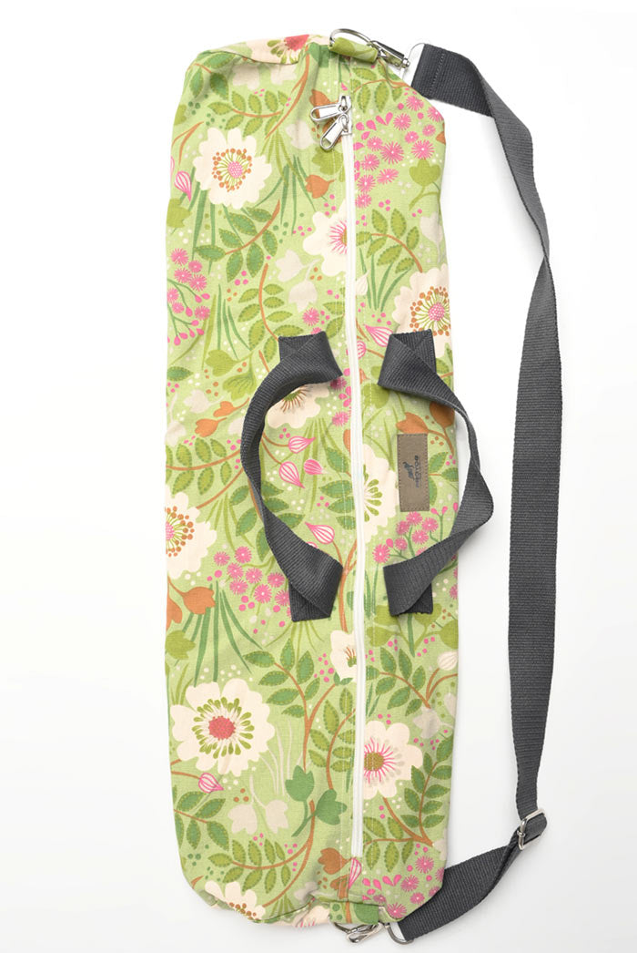Yoga Mat Bag Adjustable Sustainable I Bharat | Olive Floral