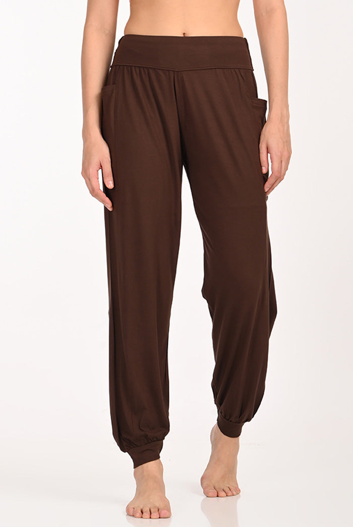 Proyog Relaxed Yoga Harem Pants I Bindu Brown