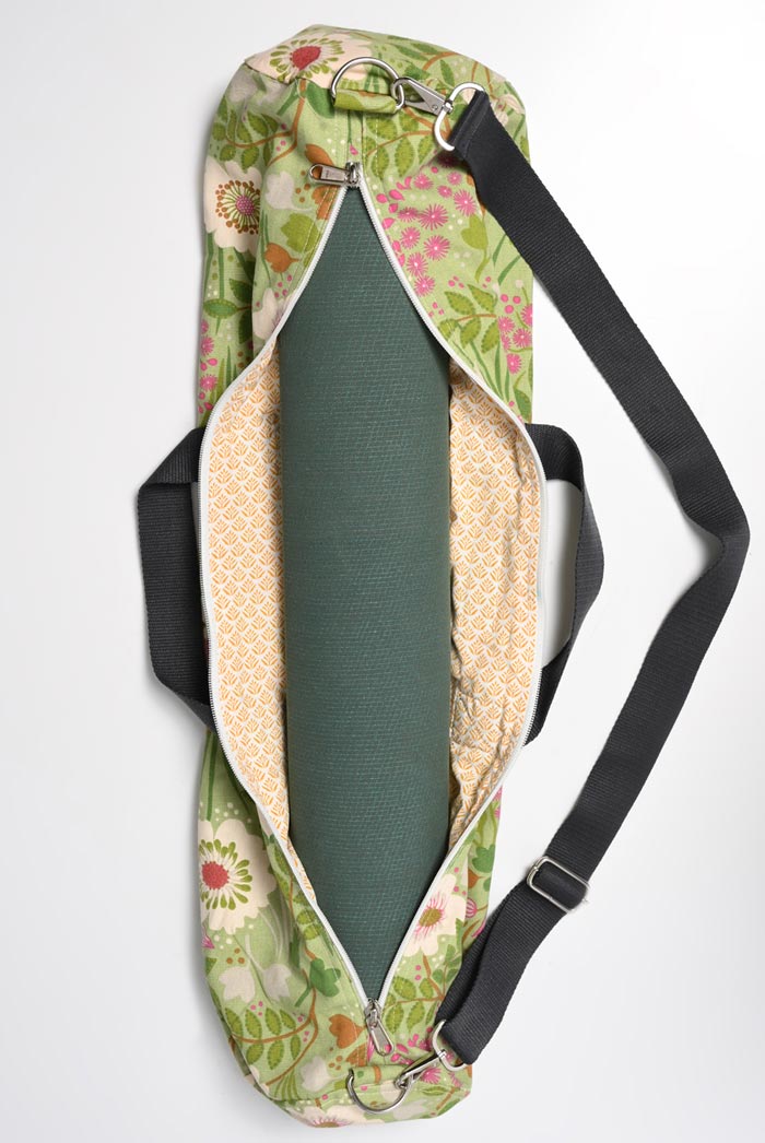 Yoga Mat Bag Adjustable Sustainable I Bharat | Olive Floral