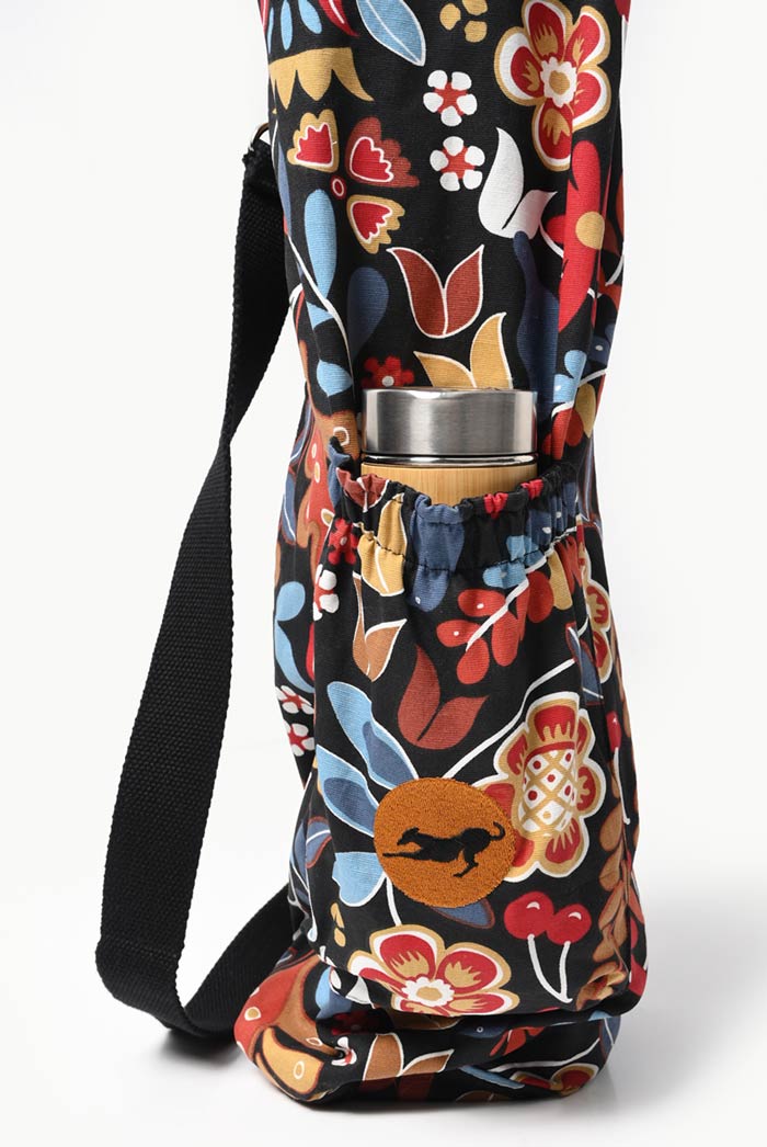 Yoga Mat Bag Adjustable Sustainable I Bharat | Red Floral