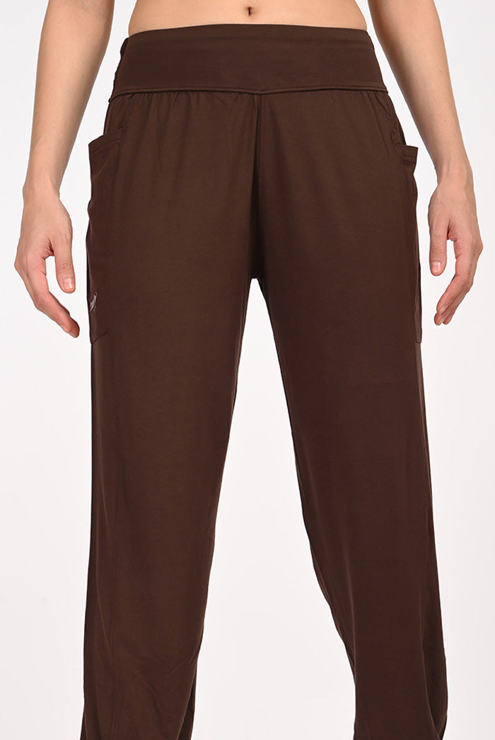 Proyog Relaxed Yoga Harem Pants I Bindu Brown