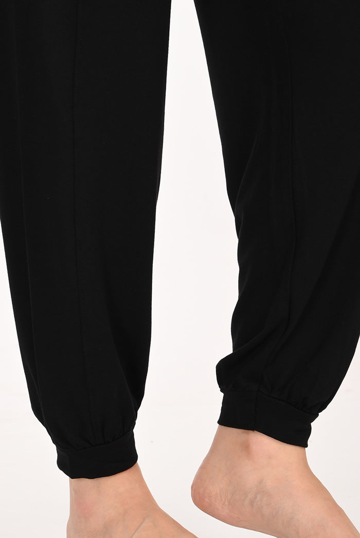 Proyog Relaxed Yoga Harem Pants I Bindu Black
