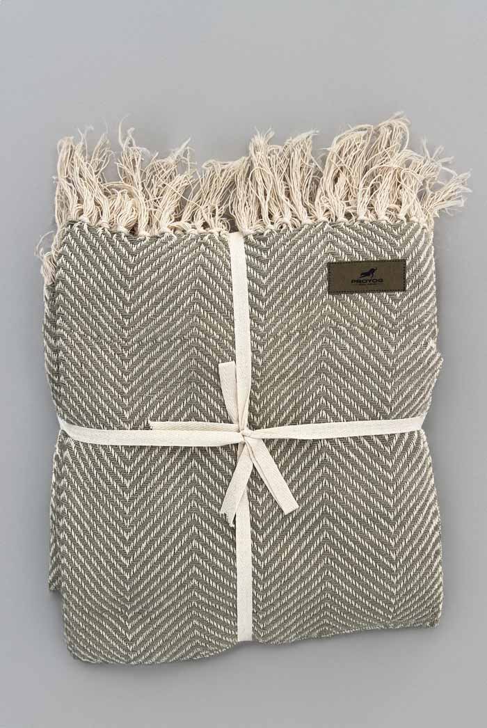 Chaddar Chevron Blanket | Gray