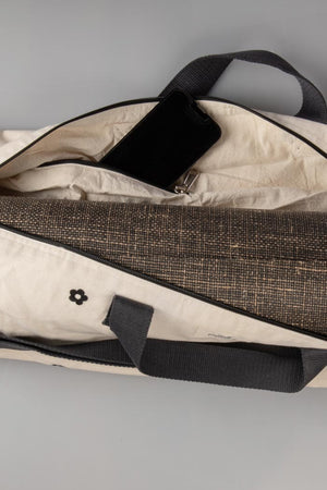 Yoga Mat Bag  Adjustable Sustainable I Bharat | Ecru Flower