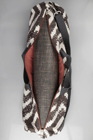 Yoga Mat Bag  Adjustable Sustainable I Bharat | Ecru Aztec
