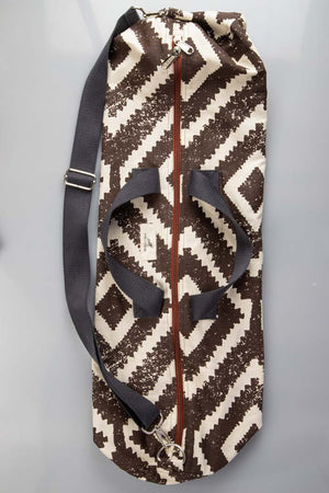 Yoga Mat Bag  Adjustable Sustainable I Bharat | Ecru Aztec