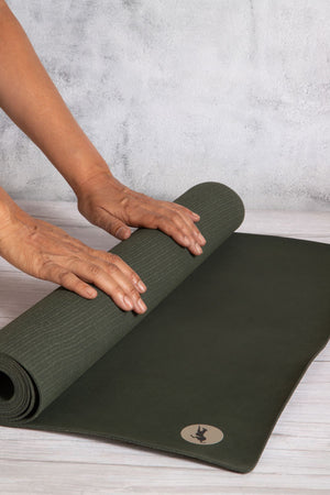 Proyog Eco-Friendly Extra Grip Yoga Mat Natural Rubber I Mysore Mat Olive