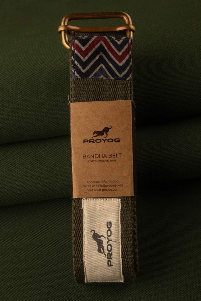 Proyog Yoga Long Belt Yoga Props Cotton I Bandha Olive