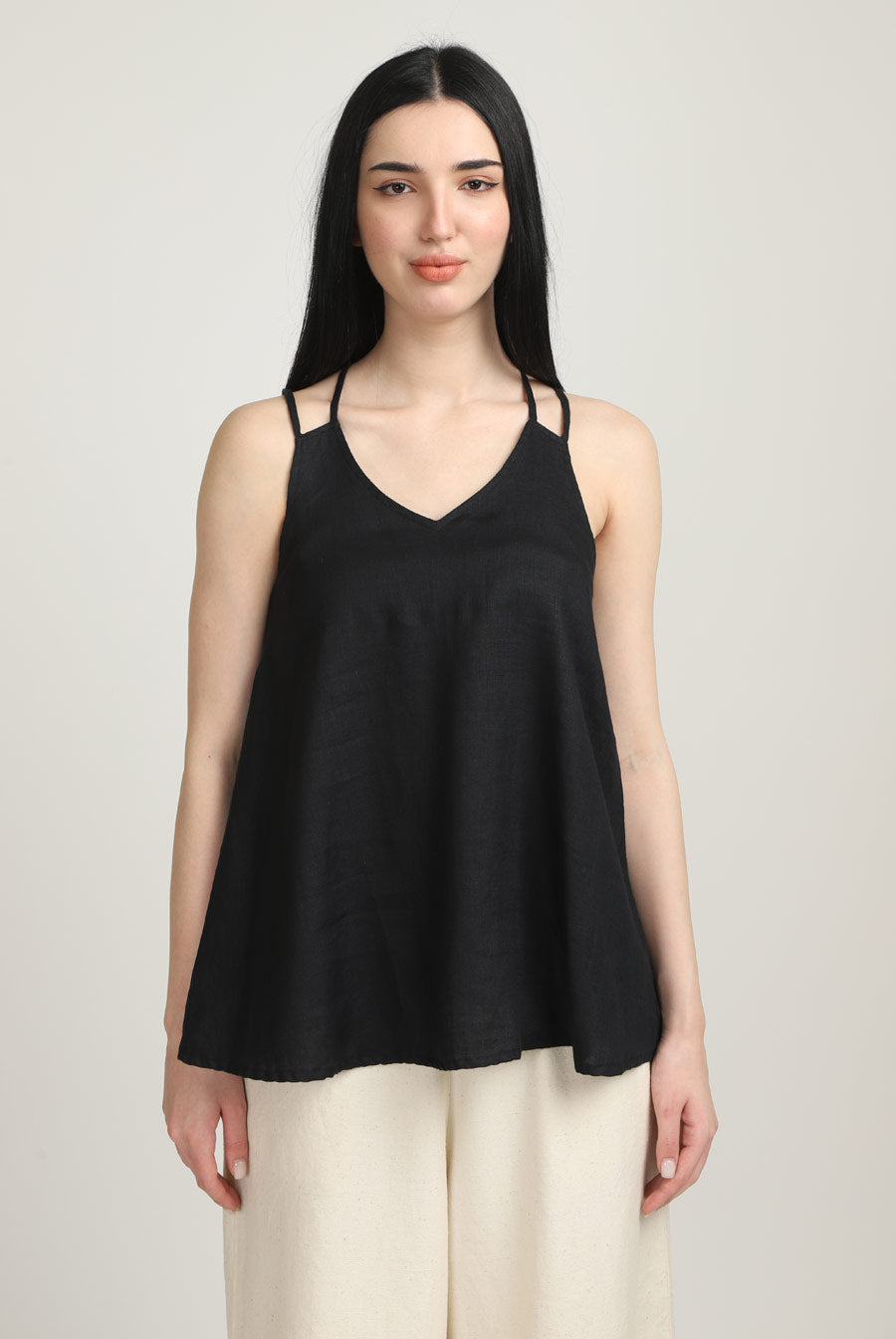 Women's Camisole Linen I Vama Black