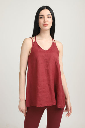 Women's Camisole Linen I Vama Sangria