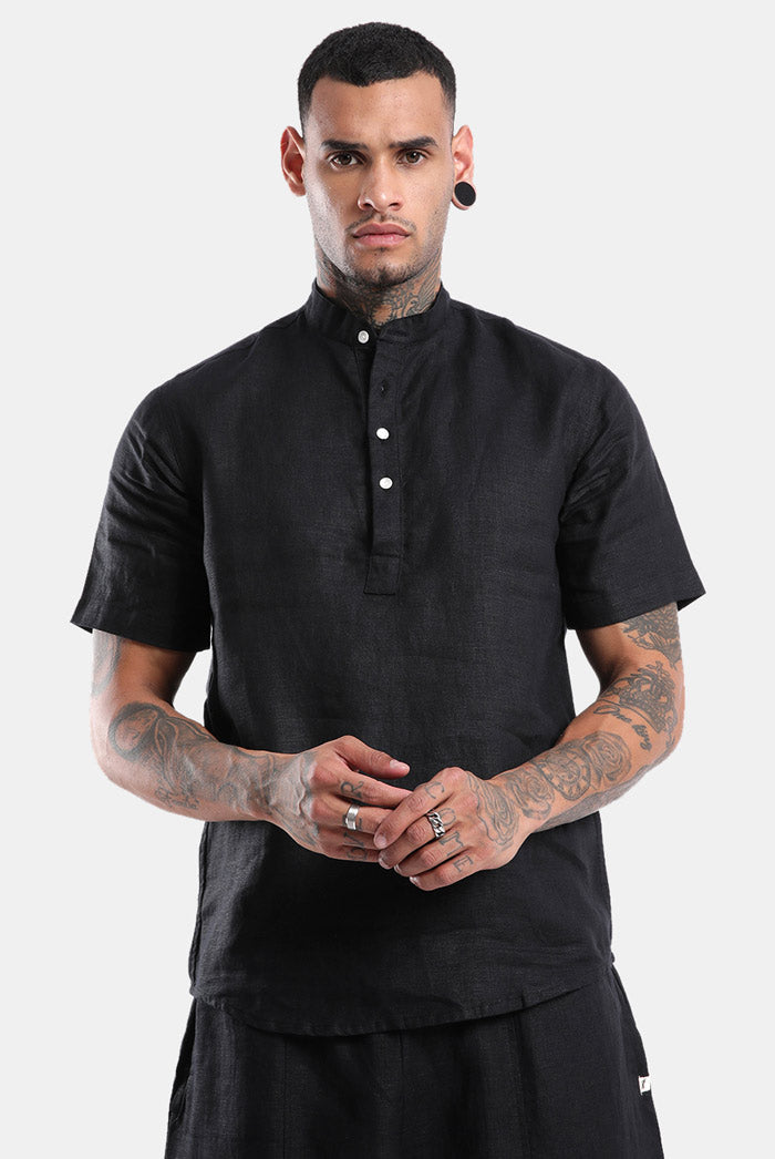 Proyog Yoga Short Kurta Men's |Vana Black