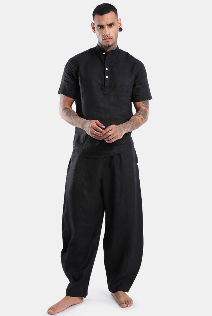 Proyog Yoga Short Kurta Men's |Vana Black