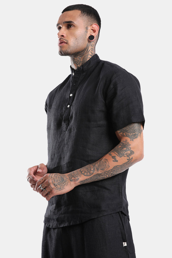 Proyog Yoga Short Kurta Men&#39;s |Vana Black