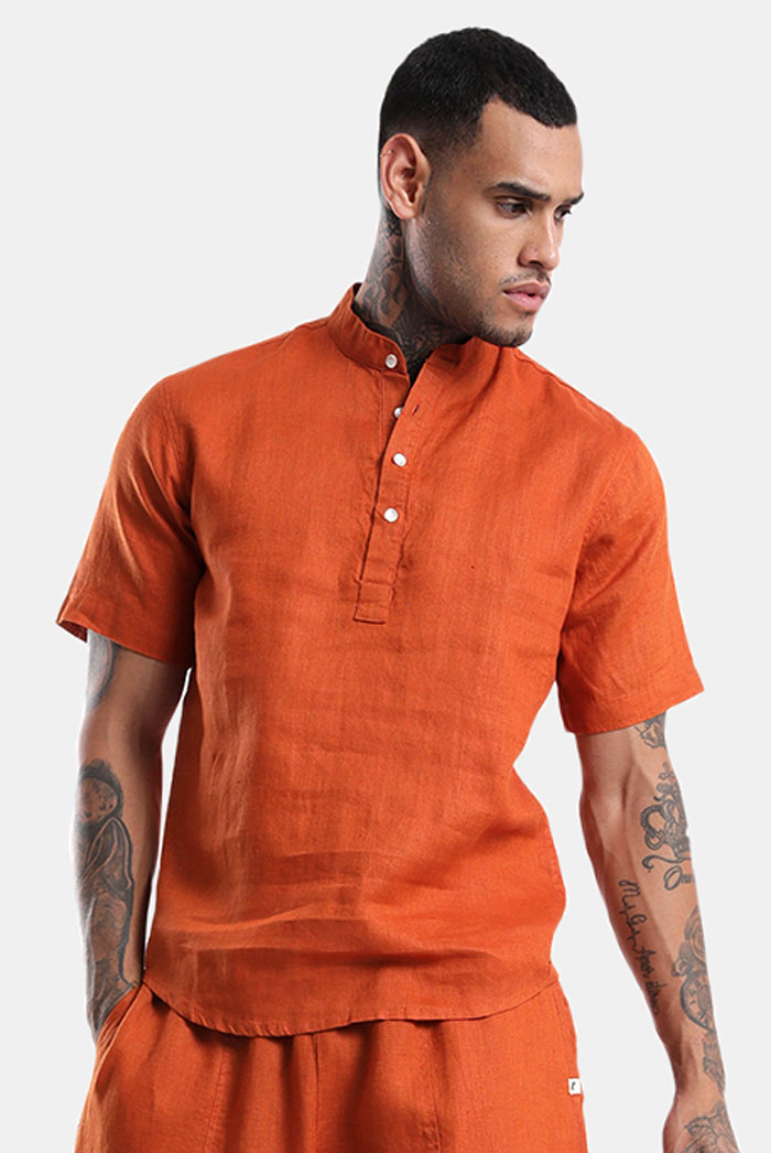 Proyog Yoga Short Kurta Men&#39;s |Vana Rust