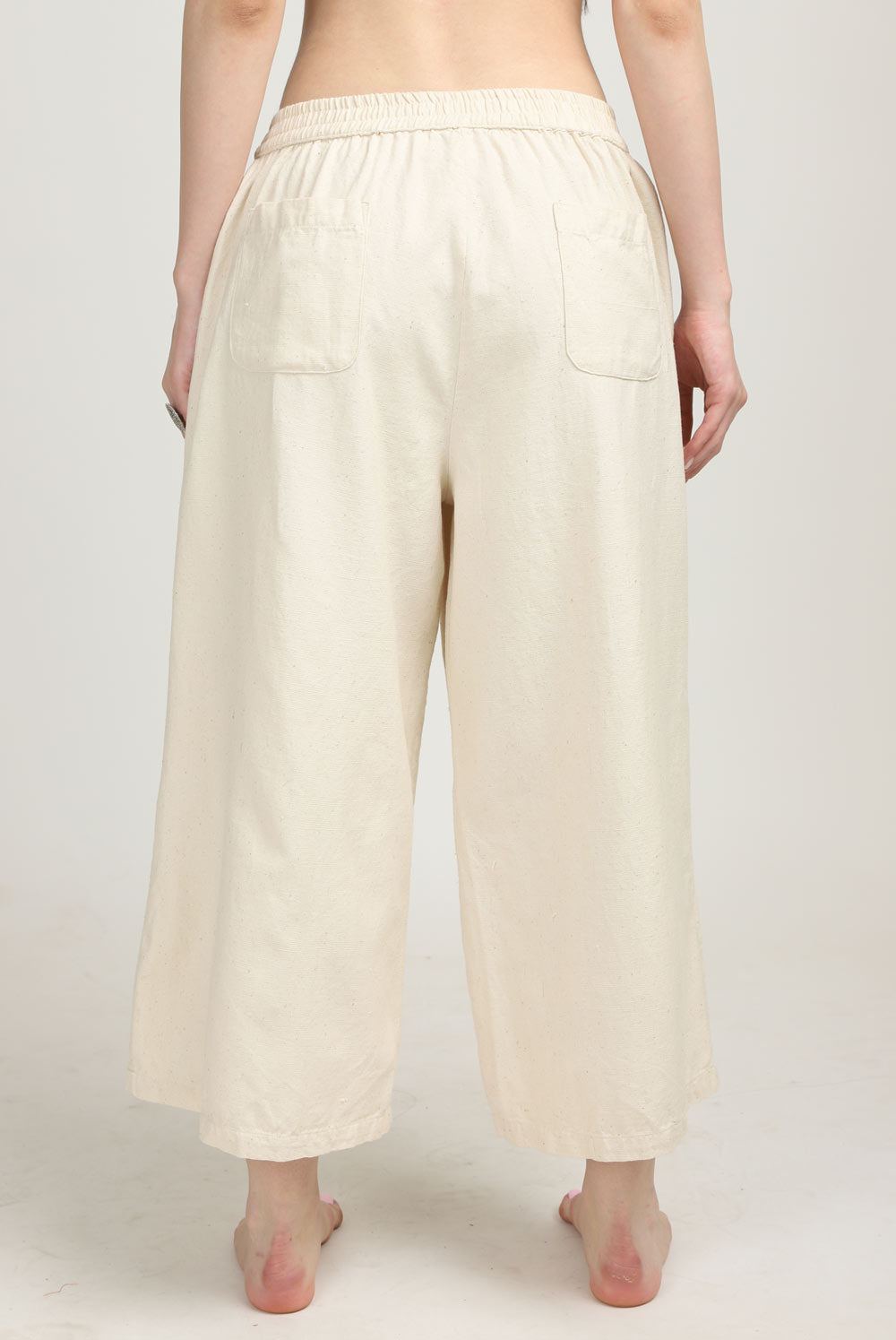 Buy PROYOG Straight Leg Cropped Womens Pant Linen