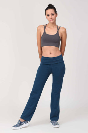 PROYOG Women's Organic Yoga Pants (Beetroot, Large) 