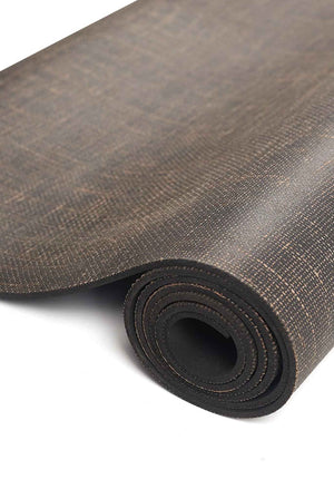 Proyog Eco-Friendly Extra Grip Yoga Mat Natural Jute and Rubber I Bengal Mat Black