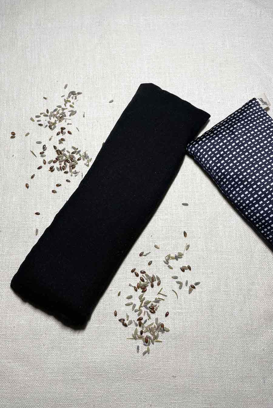 Lavender Eye Pillow Yoga Meditation Silk I Nidra Black Matrix