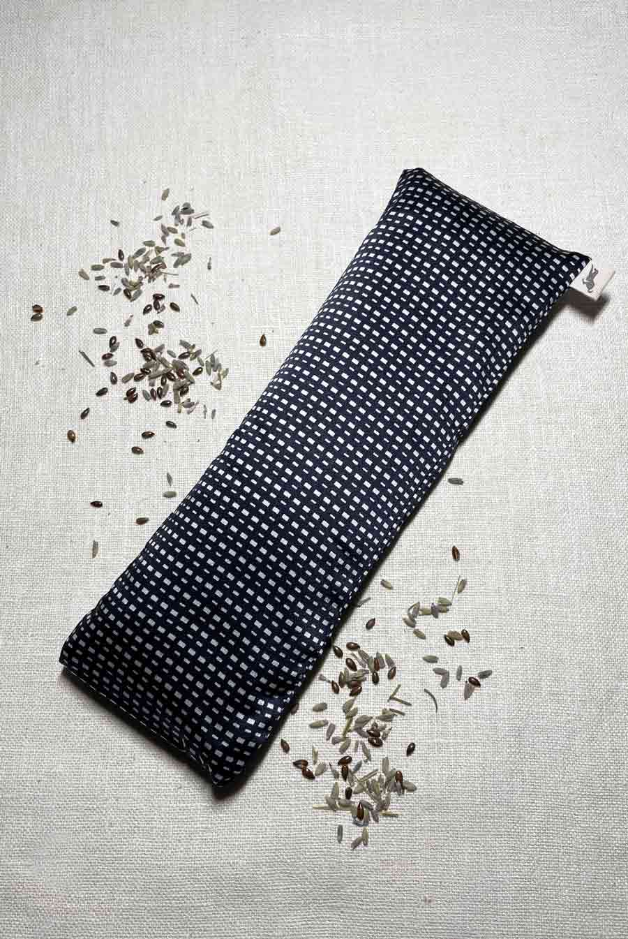 Lavender Eye Pillow Yoga Meditation Silk I Nidra Black Matrix