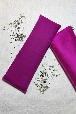 Lavender Eye Pillow Yoga Meditation Silk I Nidra Raspberry