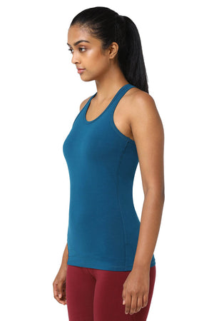 Yoga Racerback Fitted Tank. Side.