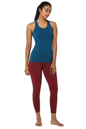 Yoga Racerback Fitted Tank. Look with leggings.