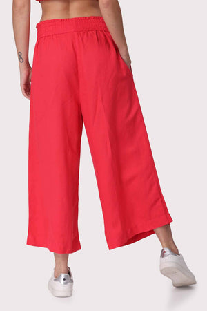 Ankle Length Pants. 100% Linen. Back.