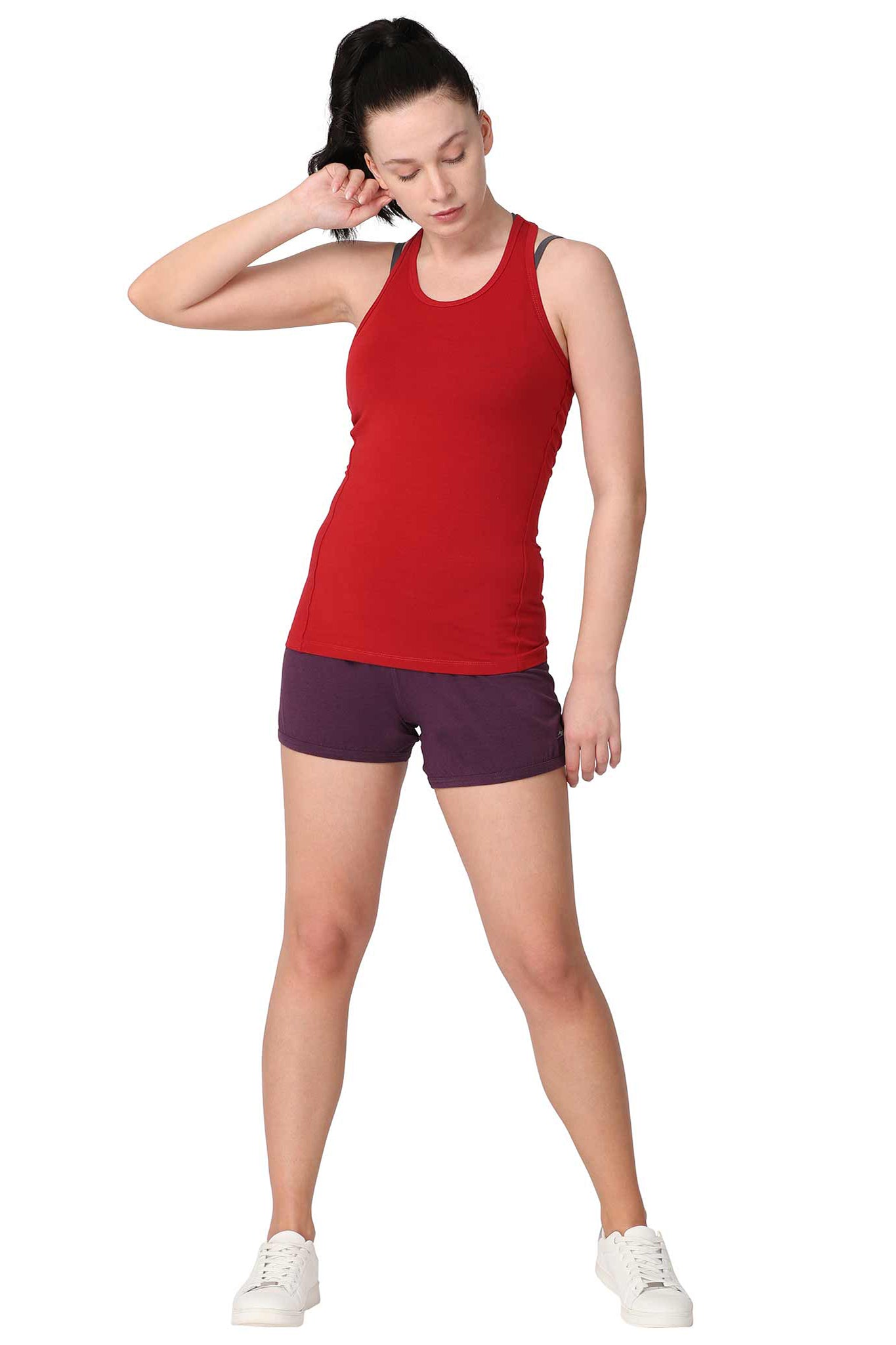 Buy PROYOG Women's Organic Yoga Shorts(1B012A02-O, Beetroot, X-Large) at