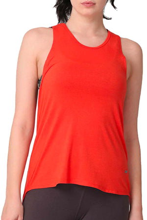 Yoga Racerback Tank Fitted Organic Cotton I Chin Scarlet - Proyog