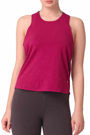 Yoga Tank Raspberry with Crossback Front