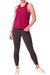 Yoga Tank Raspberry with Crossback and Yoga Leggings