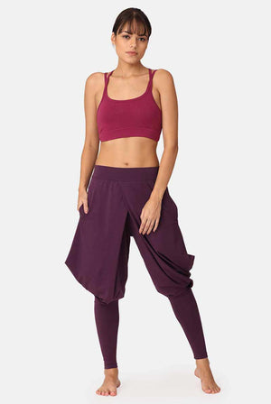 Proyog Unisex Yoga Dhoti Easy Pants Organic Cotton Bamboo I Tula Wine