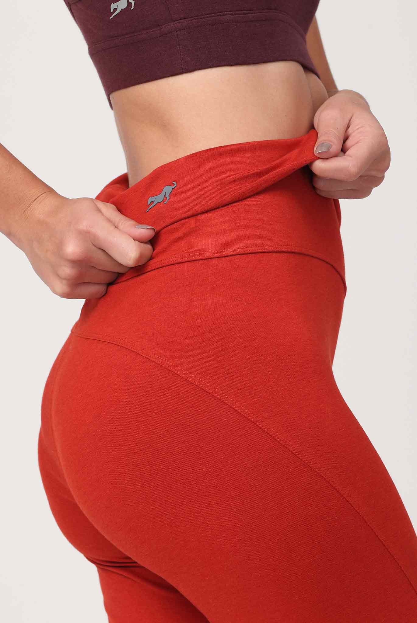 Proyog High Waist Yoga Pants Organic Cotton I Vriksh Chilli